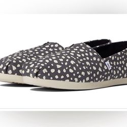 BRAND NEW WOMENS 9 TOMS GRAY TINY LEOPARD 