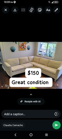 Dania furniture sectional great condition