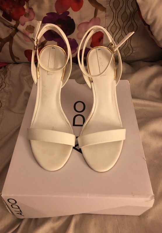 White Aldo Heels