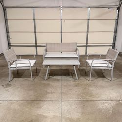 New 4 Piece Outdoor Patio Set - Loveseat, 2 Chairs, Coffee Table (Can Deliver)