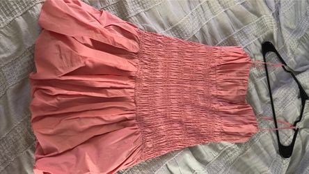 Pink Smocked Bodice Mini Dress