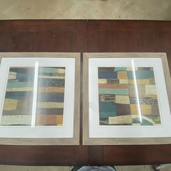 Pair Of Contemporary Decorative Artwork By Cheryl Warrick