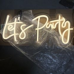 “Let’s Party” Neon Sign