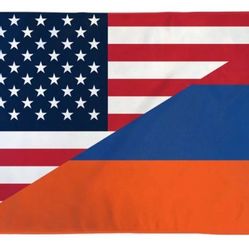 3x5 ft American Armenian Flag Duo