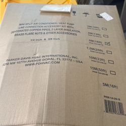 16ft 1/4+3/8 Line Set For Mini Split System