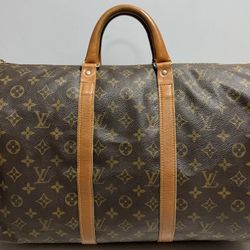 Louis Vuitton Vintage French Co Keepall 45 Monogram Canvas Leather
