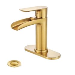 Single-Handle Single-Hole Bathroom Sink Faucet with Pop-up Drain