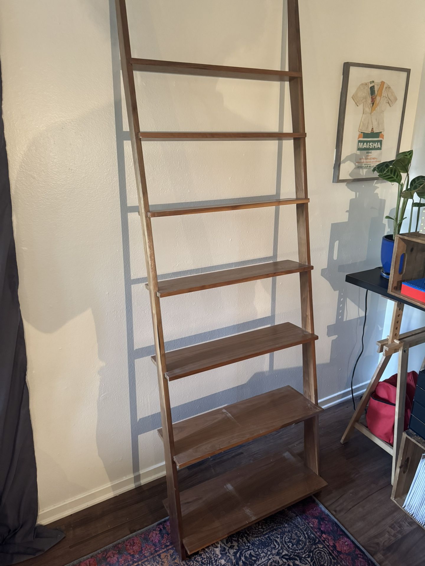 Walnut Ladder Bookcase