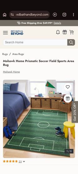 Soccer rug 8' x 10'