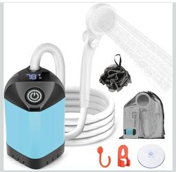 B013 Portable Shower Pump for Camping – 7800mAh Long-Lasting & Quiet Outdoor Shower with LED Display, IPX8 Waterproof Outdoor Shower