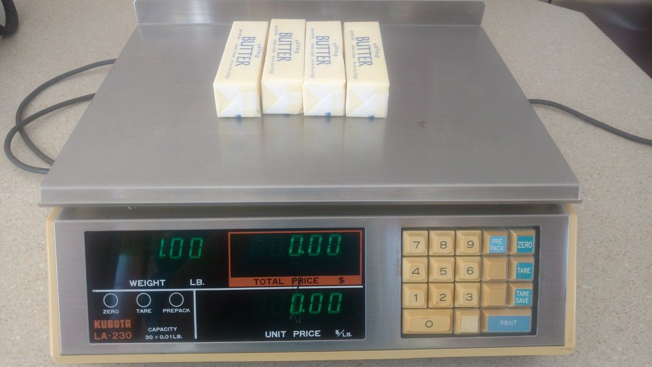 Kubota LA-230 Deli Food Scales 30Lb. Capacity