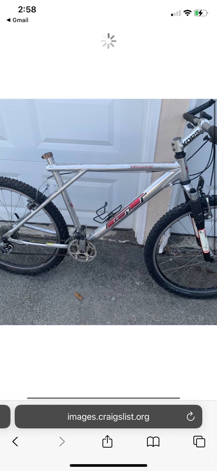 GT ZASKAR MOUNTAIN BIKE 