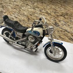 Vintage Harley Davidson Blue Turqoise Toy Motorcycle