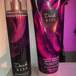 Brand NEW Dark Kiss Bath And Body Works Mist & Lotion Set 