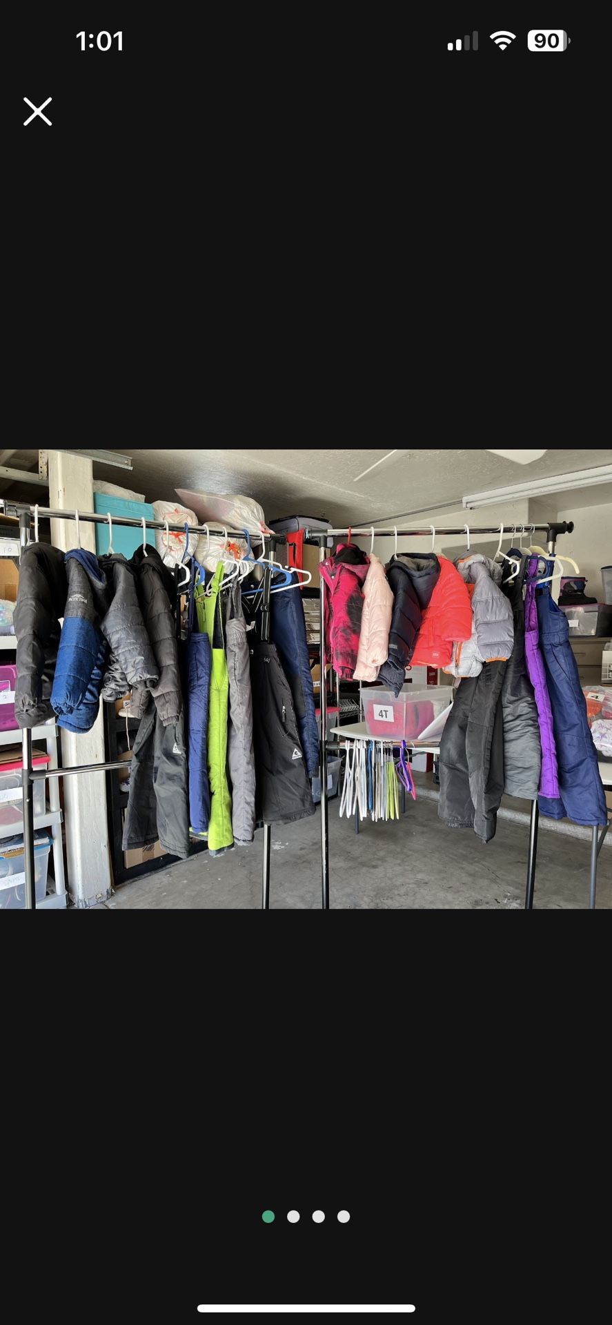 All sizes Kids Adult snow jacket, pants, bibs, boots, gloves and socks
