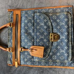Louis Vuitton Denim Monogram Flat Shopper