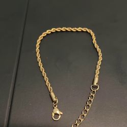 Men Gold Color Chain Bracelet 
