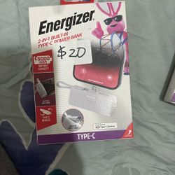 Energizer 2-in -1 Built -in Type C Power Bank