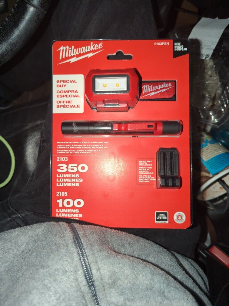 Milwaukee Head Lamp And Flashlight