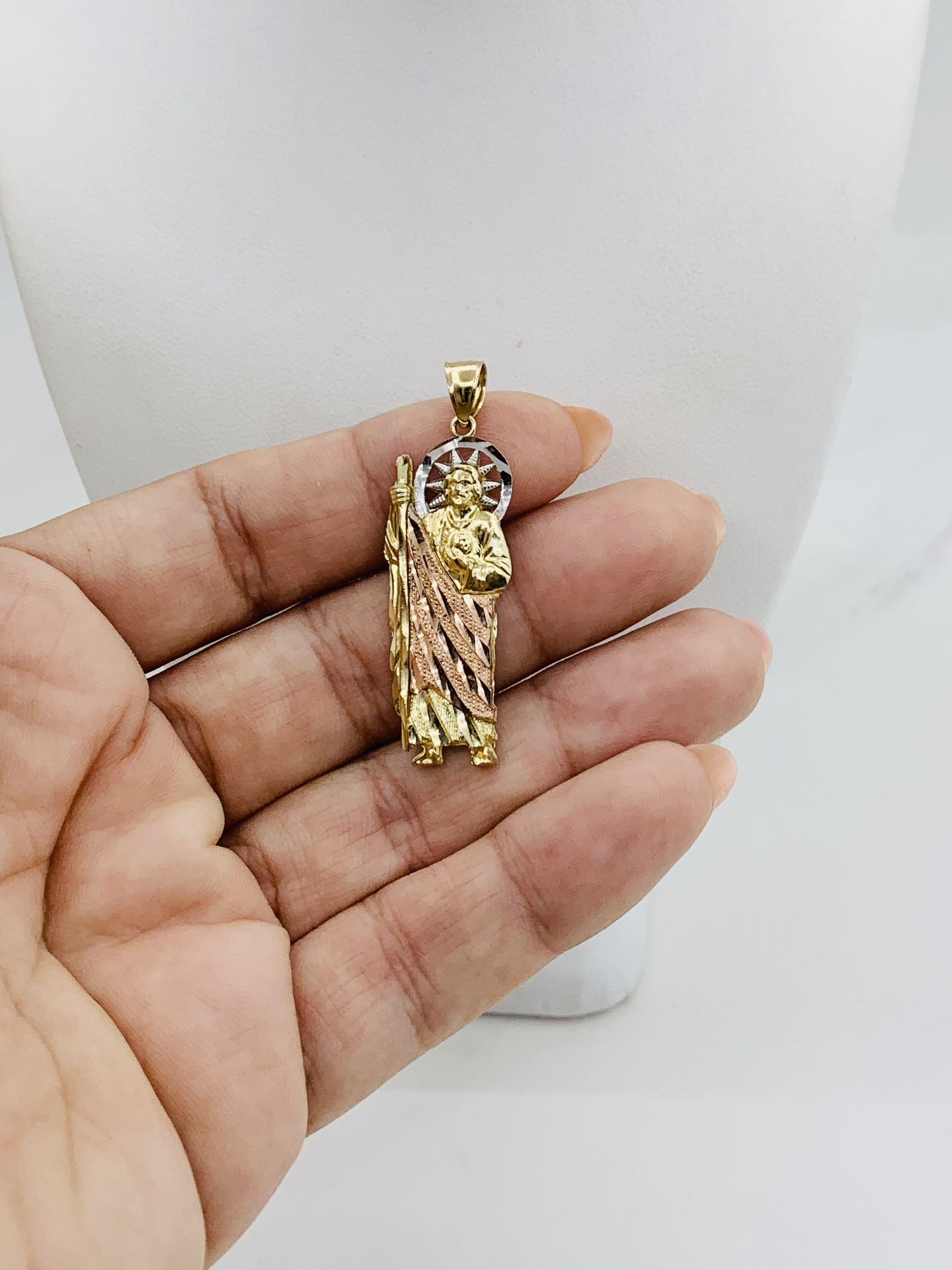 10k Gold Pendant San Judas ❤️ ❤️ Dije de San Judas ❤️ Dije de Oro de 10k