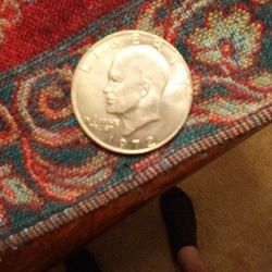 1972 Silver Dollar Missing Mint Stamp 