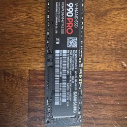 Samsung 990 Pro SSD 2TB Like New. 