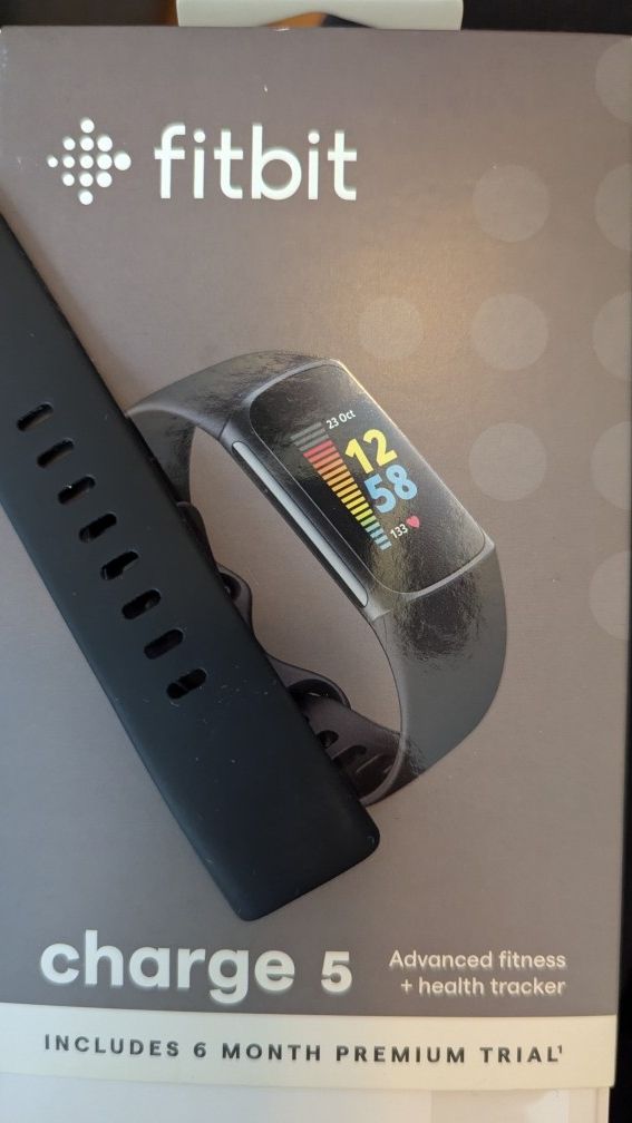 Black Small Strap For Fitbit Charge 5, And Box