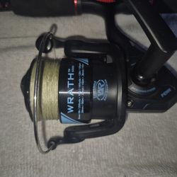 Penn Wrath 3000 Spinning Reel – 6.2:1 Gear Ratio – Instant Anti-Reverse – 2+1 Bearings – Pre-Spooled Braid