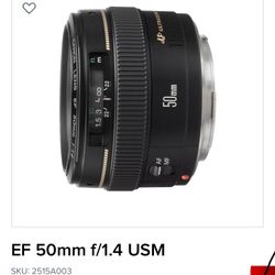 Canon Lens 50mm 1 : 1.4 Ultrasonic