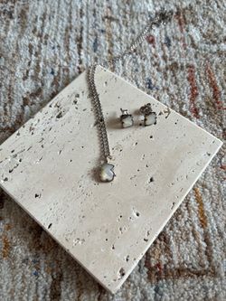 Tous silver necklace Earrings Set