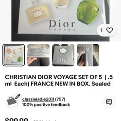 Dior Voyage Gravel Set Of 5 Perfumes Sealed