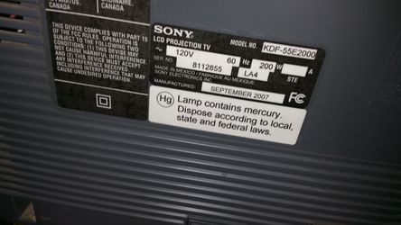 55 inch Sony projector tv