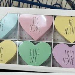 Rae Dunn Valentines Wood Hearts