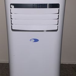 10,000 BTU Portable Air Conditioner Cools 300 Sq. Ft. with Dehumidifier, Remote, and Filter in White
