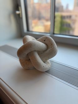 CB2 Via Travertine Knot Sculpture