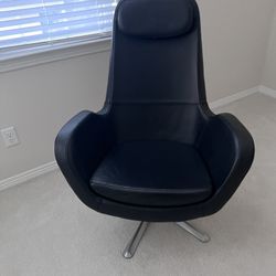 IKEA Swivel Chair in Black Leatherette