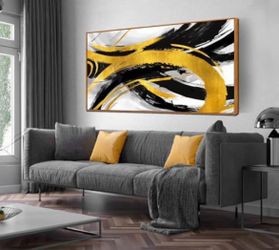 Brand new in the box large framed modern wall decor