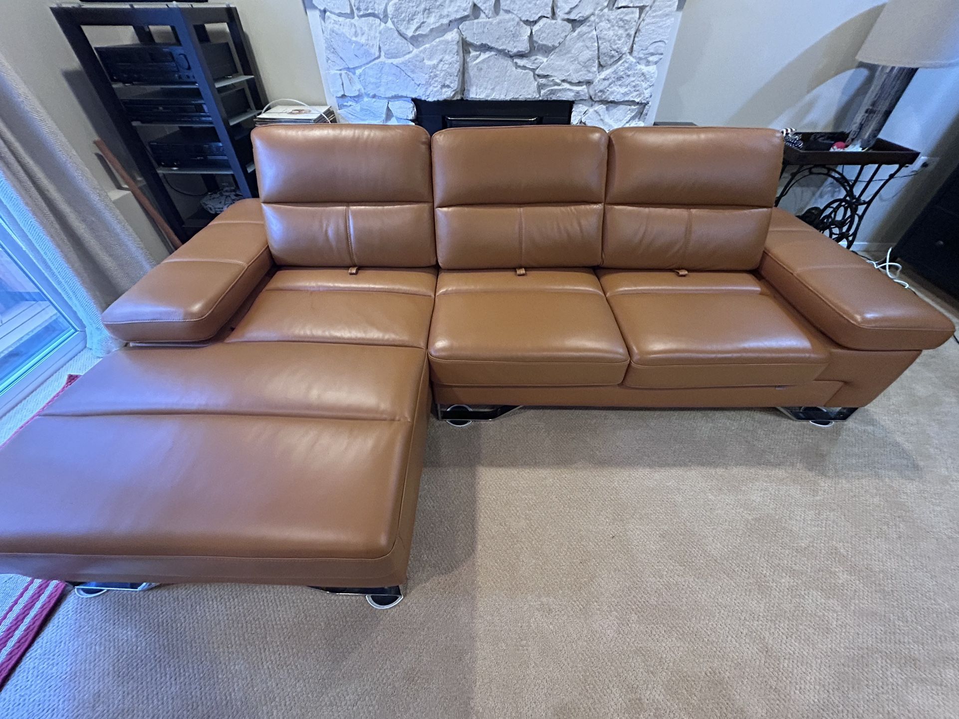 Top Of The Line Italian leather Sectional “Monte”