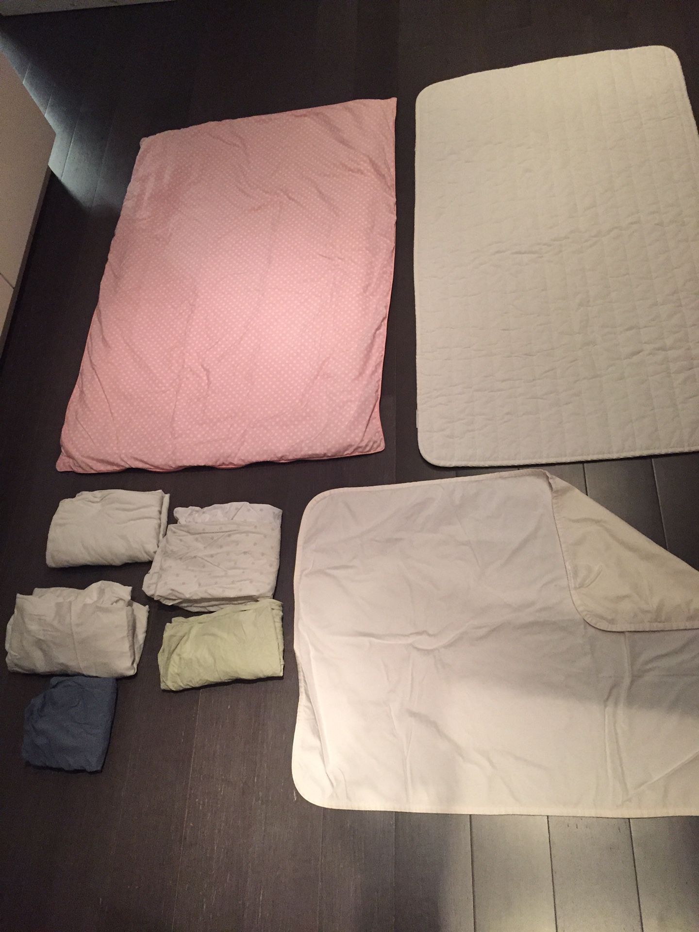 Full set of crib bedding