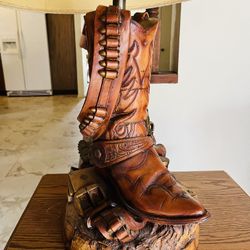 Moving Sale - Western Boot Lamp