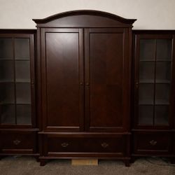 Solid Wood Entertainment Center – Must Go – $200 OBO