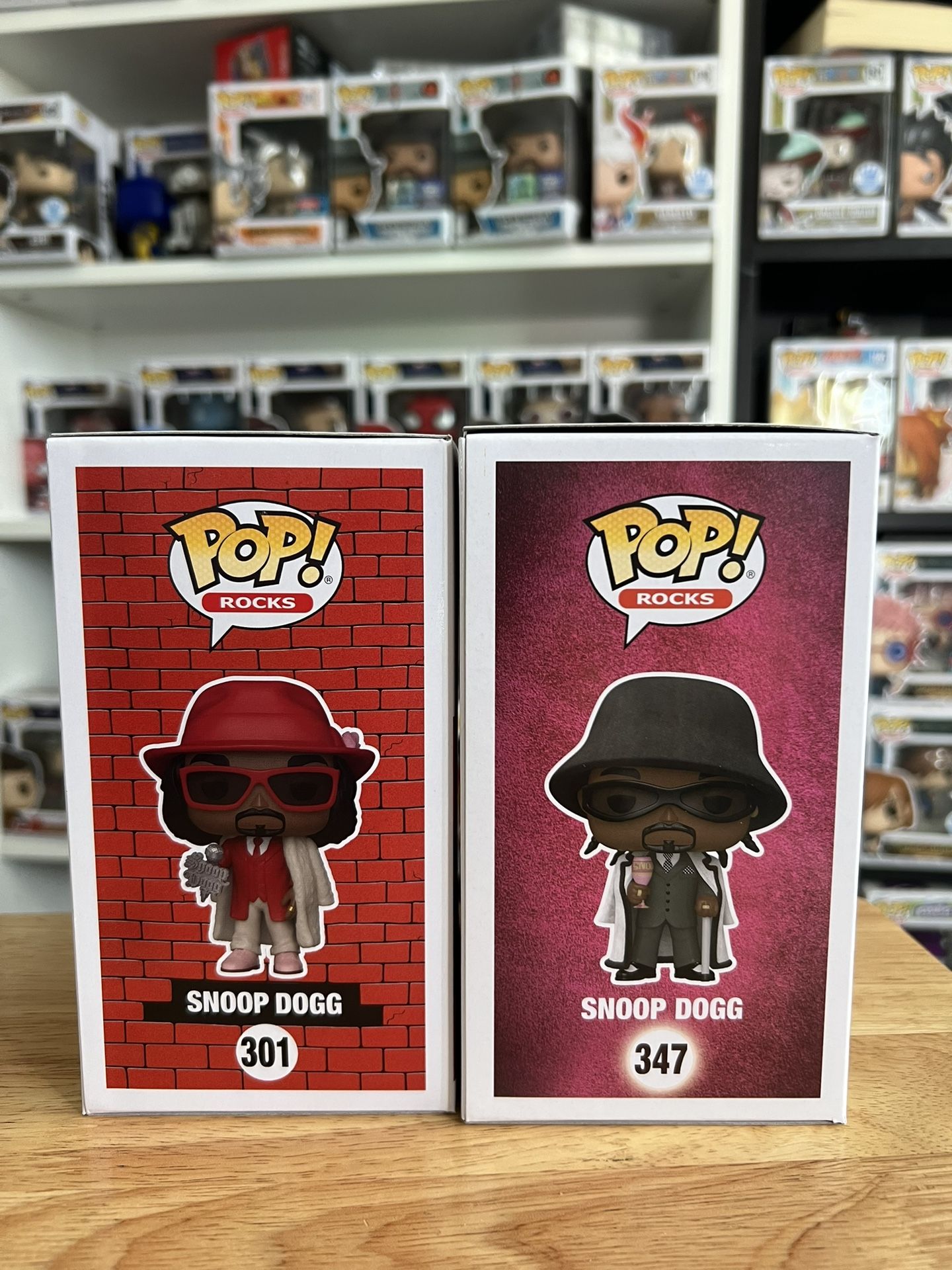 2 Snoop Dogg Pimp Funko Pops #347 #301 HOLLYWOOD EXCLUSIVE LIMITED 