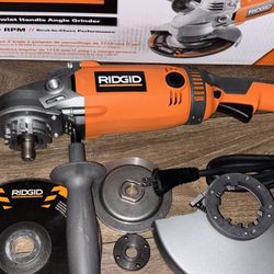 RIDGID 15 Amp Corded 7 in. Twist Handle Angle Grinder-