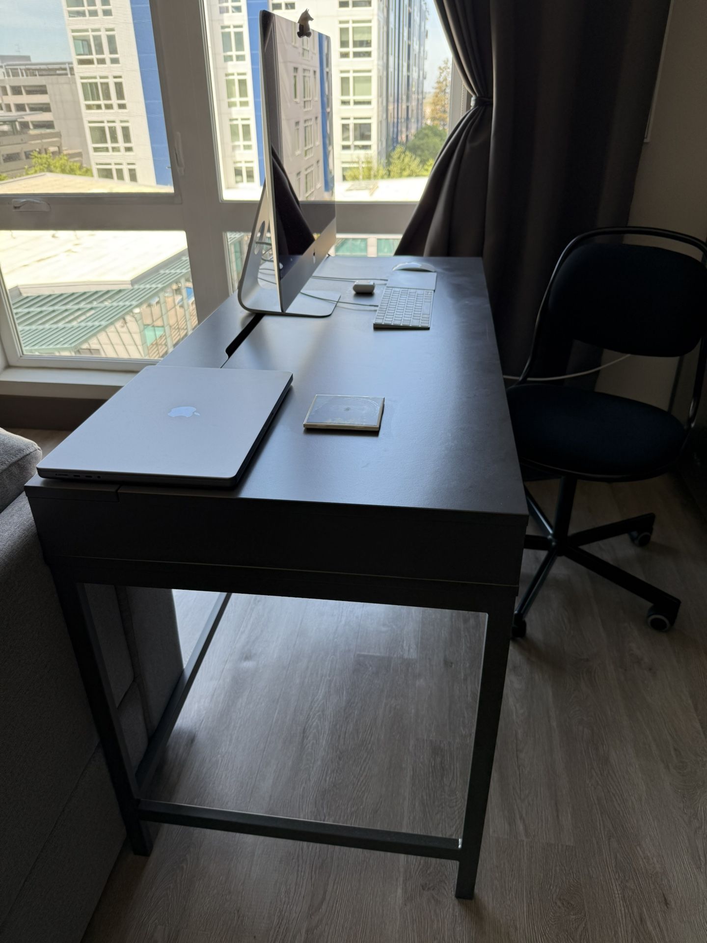 Minimalist Work Desk + Rolling Chair Set - FREE Pick Up