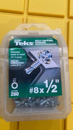 Tek self tapping #8 1/2 hex screws