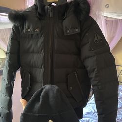 Moose Knuckles Onyx Ladriere Shearling Bomber Jacket