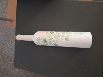 Painted wine bottle