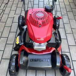 Like New 22” Craftsman/Honda RWD Self Propelled  Lawn Mower In Cooper City 33330