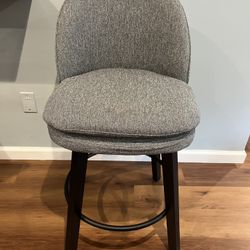 Swivel upholstered counter stools (set of 2)