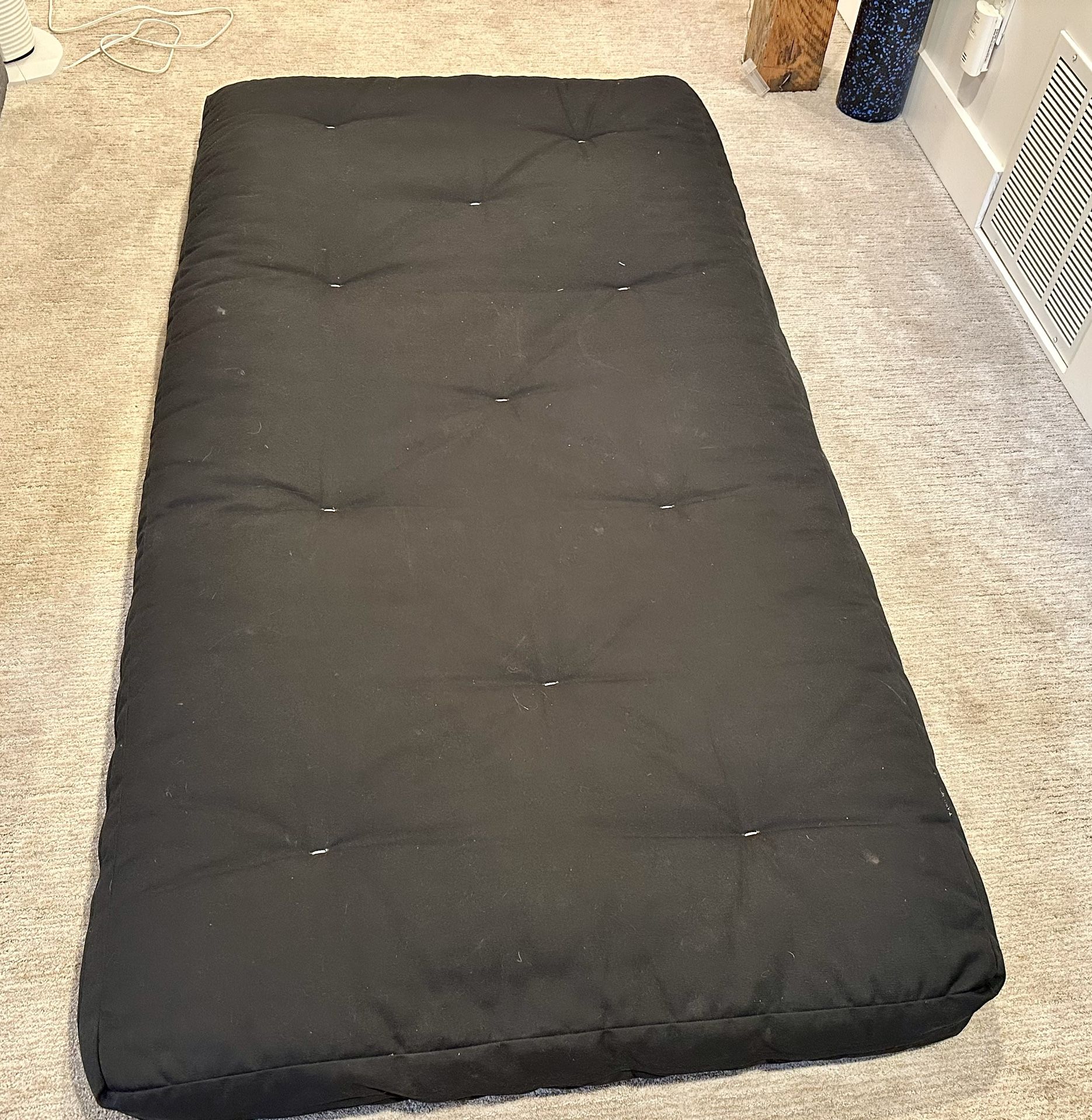 Twin Futon Mattress – Great Condition – 74” x 40” – Black